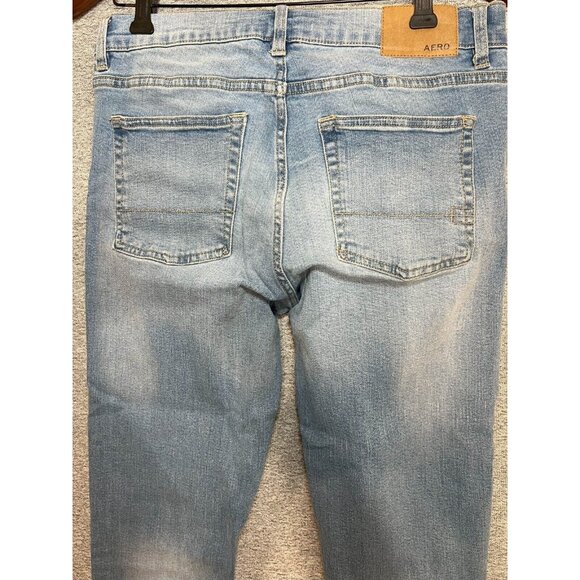 Aeropostale Jeans Women 30 Blue Slim Straight Leg Light Wash Mid Rise Ankle - Picture 10 of 13